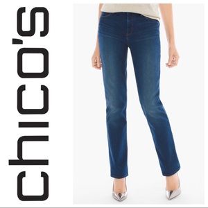 Chico’s so lifting straight legs dark wash